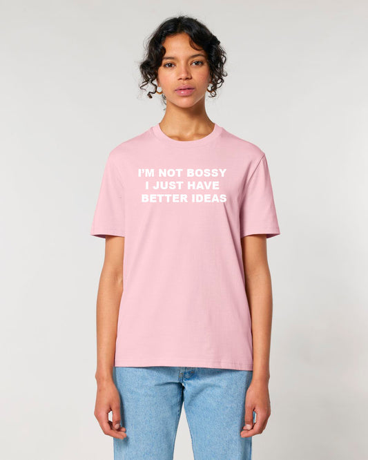 Cotton Pink Unisex T-shirt "BOSSY"